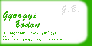 gyorgyi bodon business card